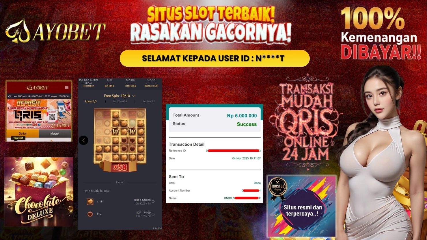 AYOBET JACKPOT SLOT CHOCOLATE DELUXE